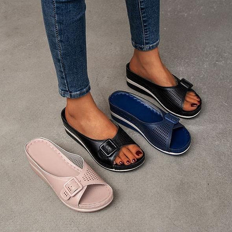 Damen lässige modische Plateauschuhe mit Keilabsatz