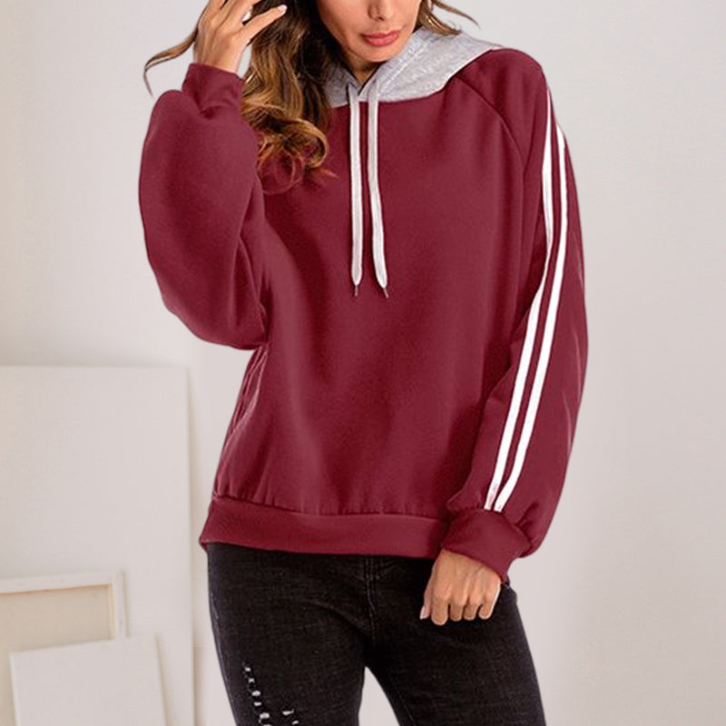 Einfarbiger Kapuzenpullover