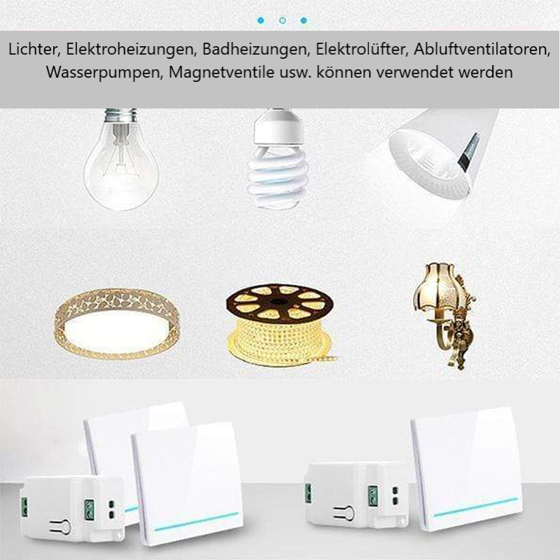 Kabelloser Lichtschalter-Empfänger-Set