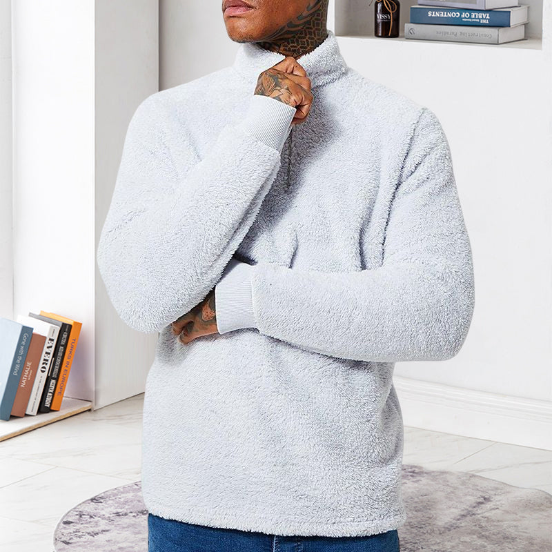 Langarm-Sweatshirt aus Plüsch für Herren