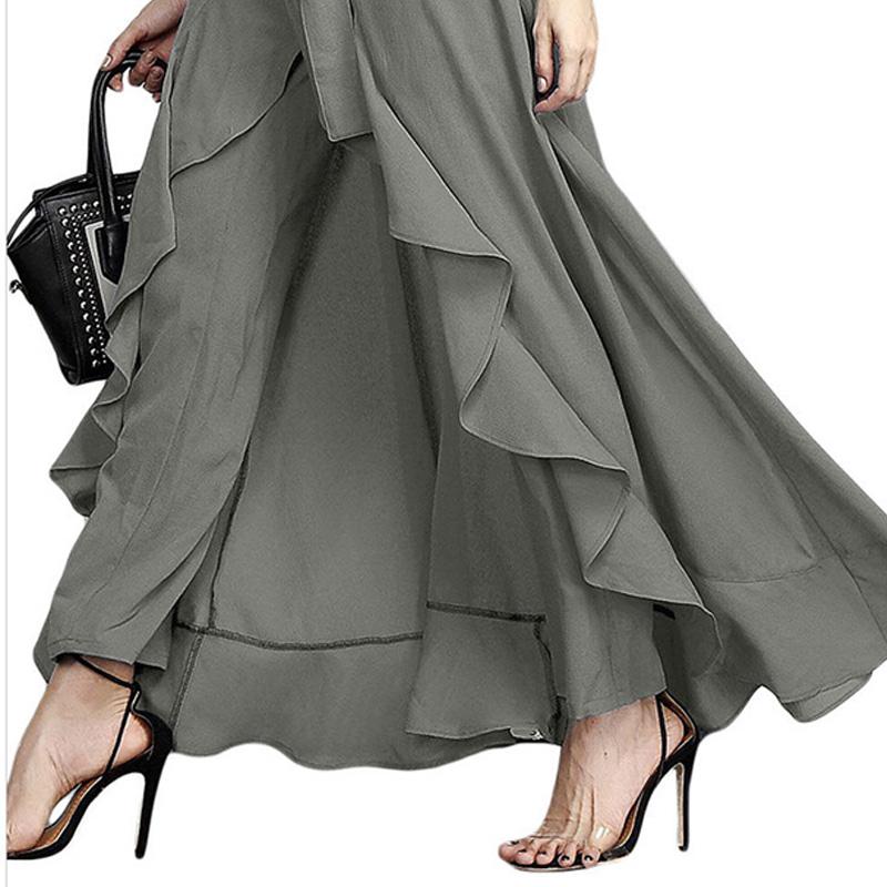 Damen Langer Chiffonrock