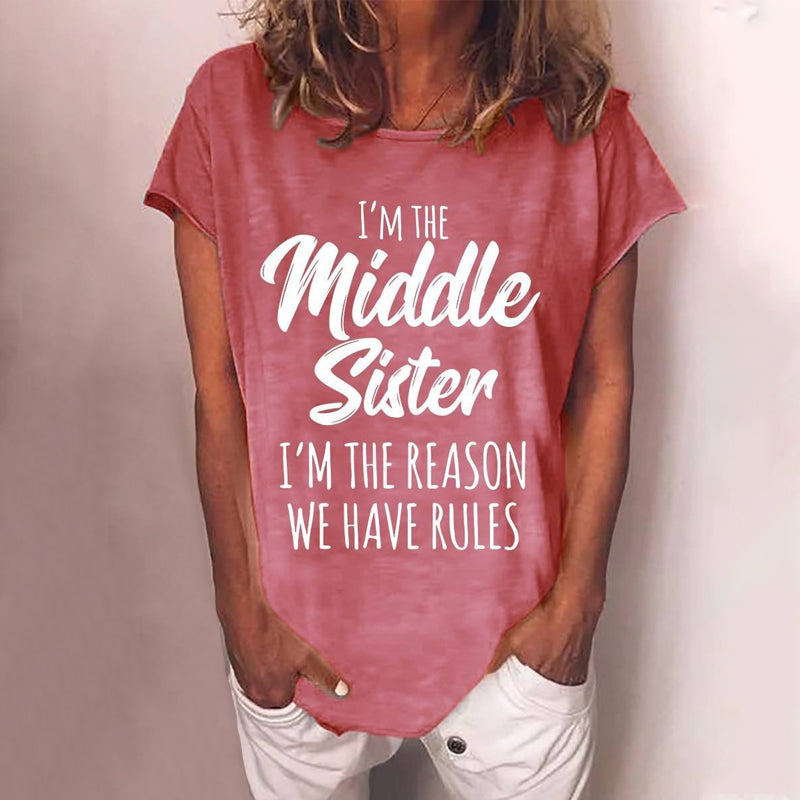 Damen T-Shirt mit Buchstabendruck