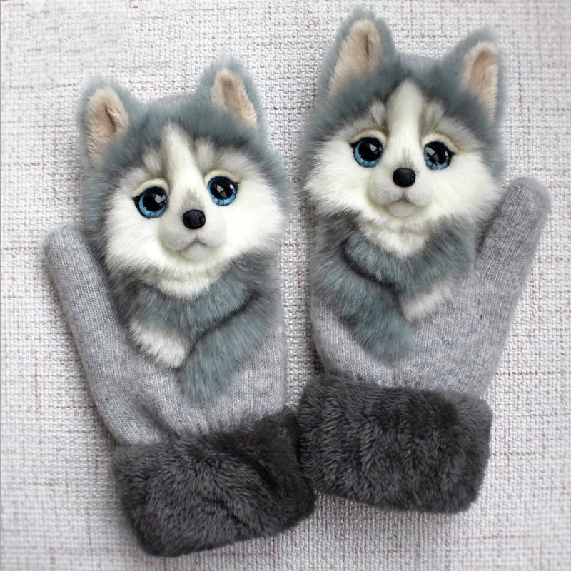 Niedliche Tierhandschuhe
