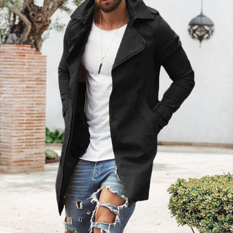 Schmal Geschnittene Mittellange Freizeitjacke für Herren