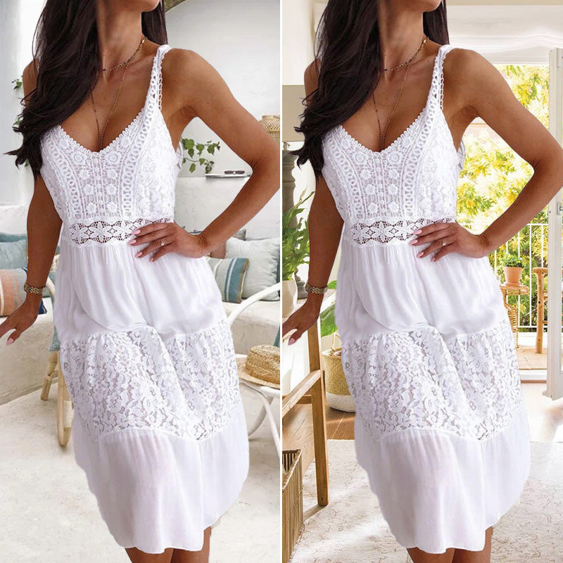 Elegantes Weißes Strandkleid