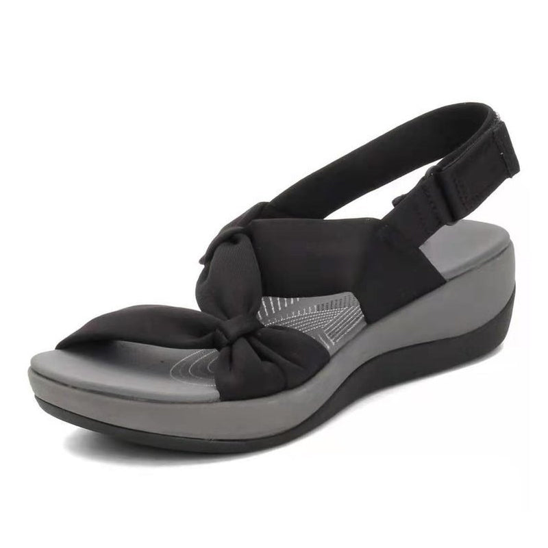 Damen schlichte Fischmaul-Plateausandalen