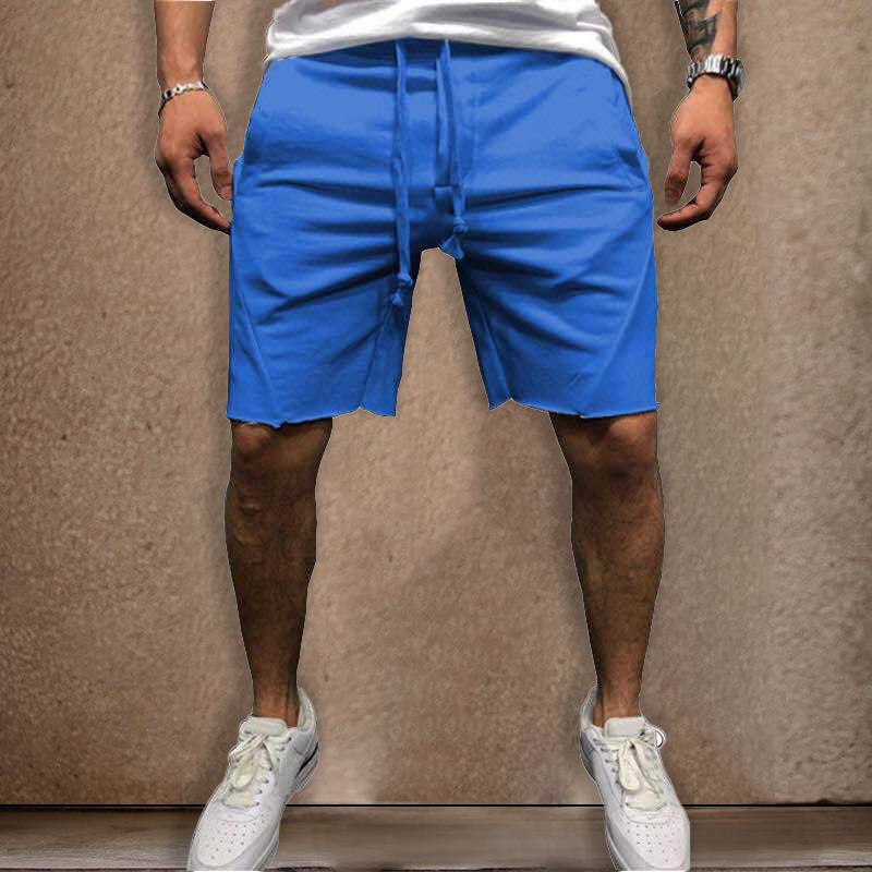 Einfarbige Atmungsaktive Sommer-Sportshorts