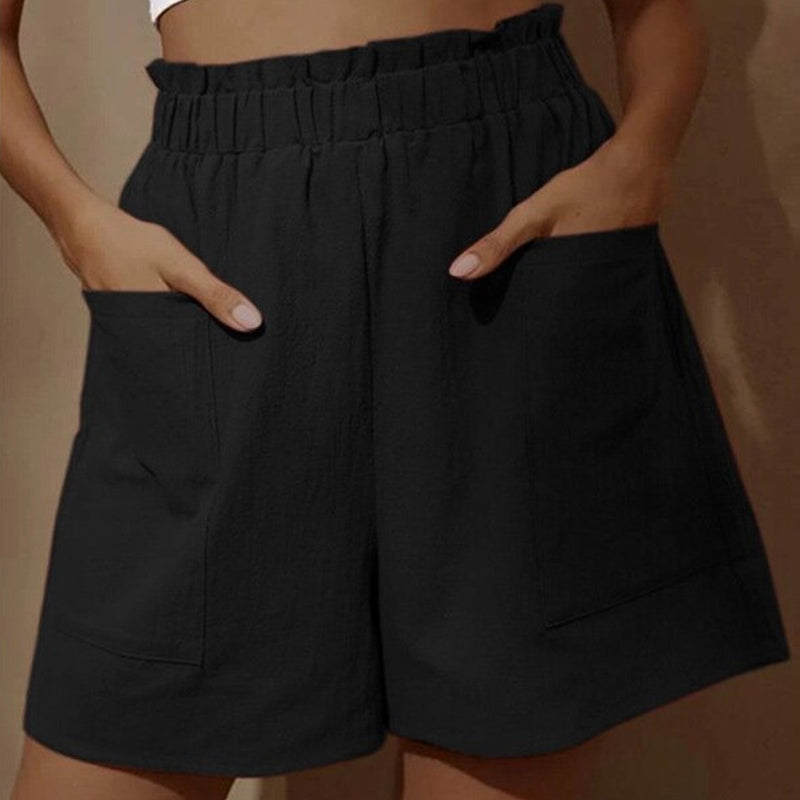 Einfarbige Lässige Strandshorts Für Damen