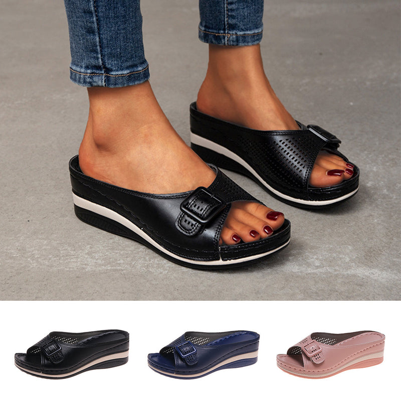 Damen lässige modische Plateauschuhe mit Keilabsatz