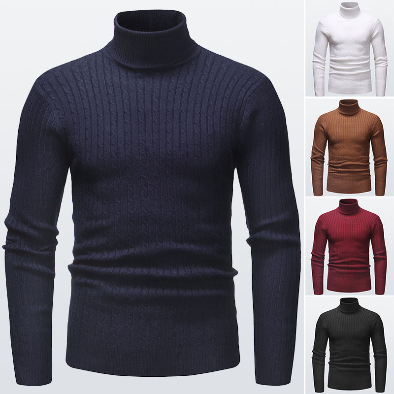 Gestrickter Rollkragenpullover für Herren