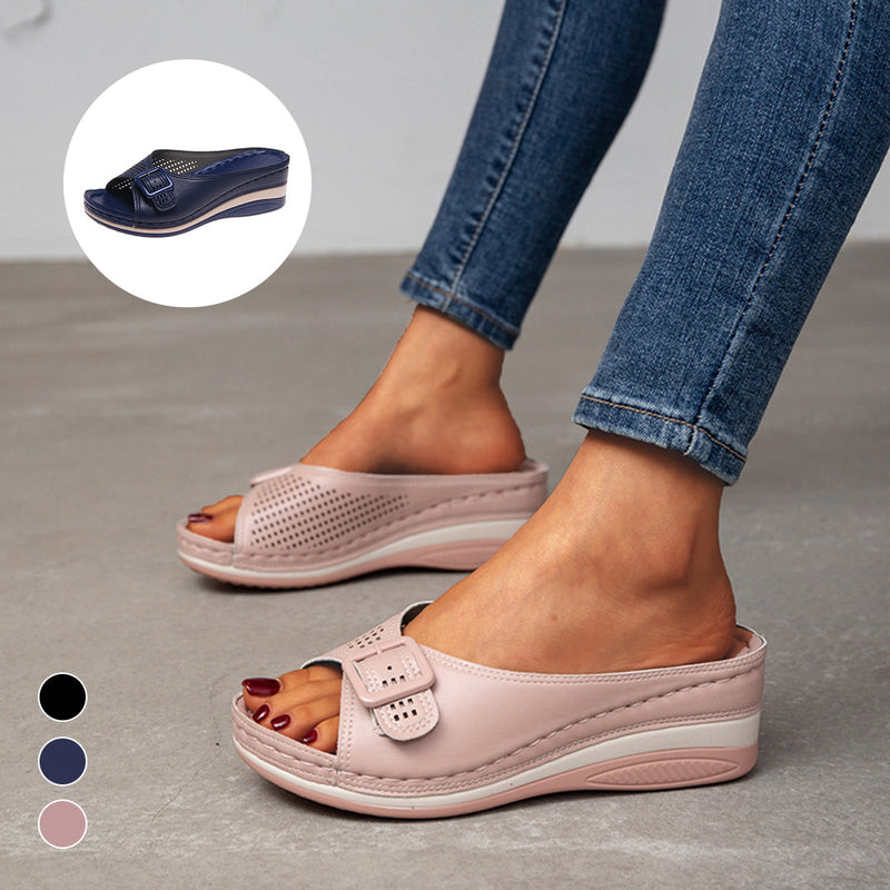 Damen lässige modische Plateauschuhe mit Keilabsatz