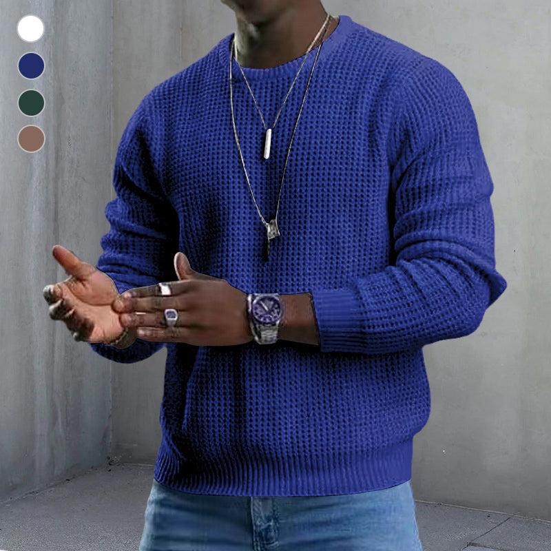 Langärmliger Pullover mit Rundhalsausschnitt