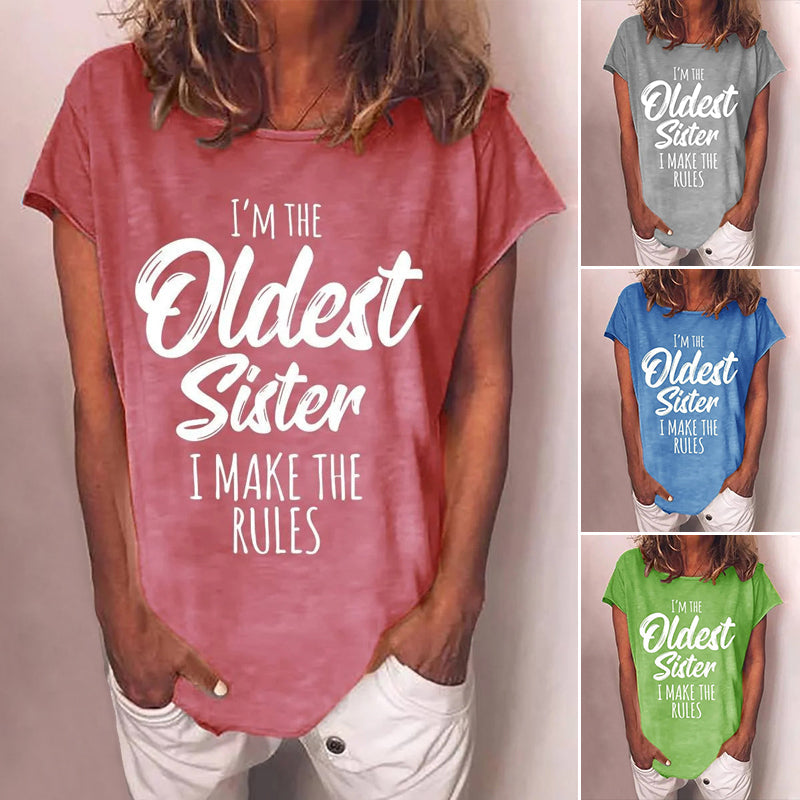 Damen T-Shirt mit Buchstabendruck