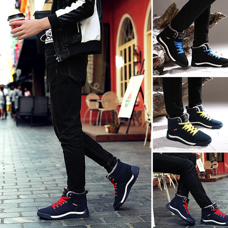 Herren Winterschuhe Warm Gefüttert Schneestiefel