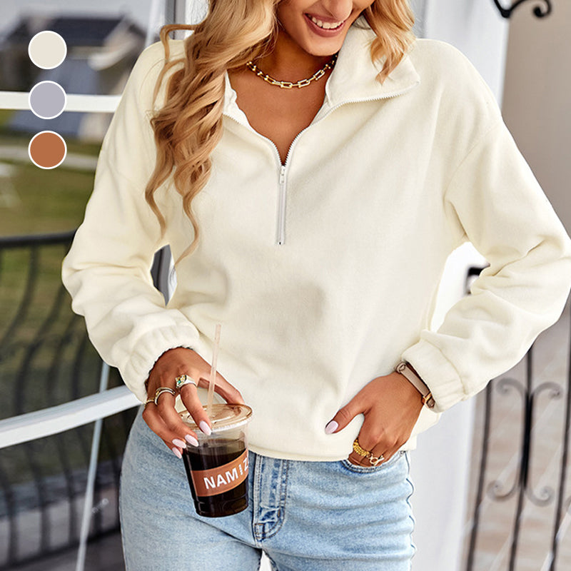 Lässiges Sweatshirt mit elastischer Taille