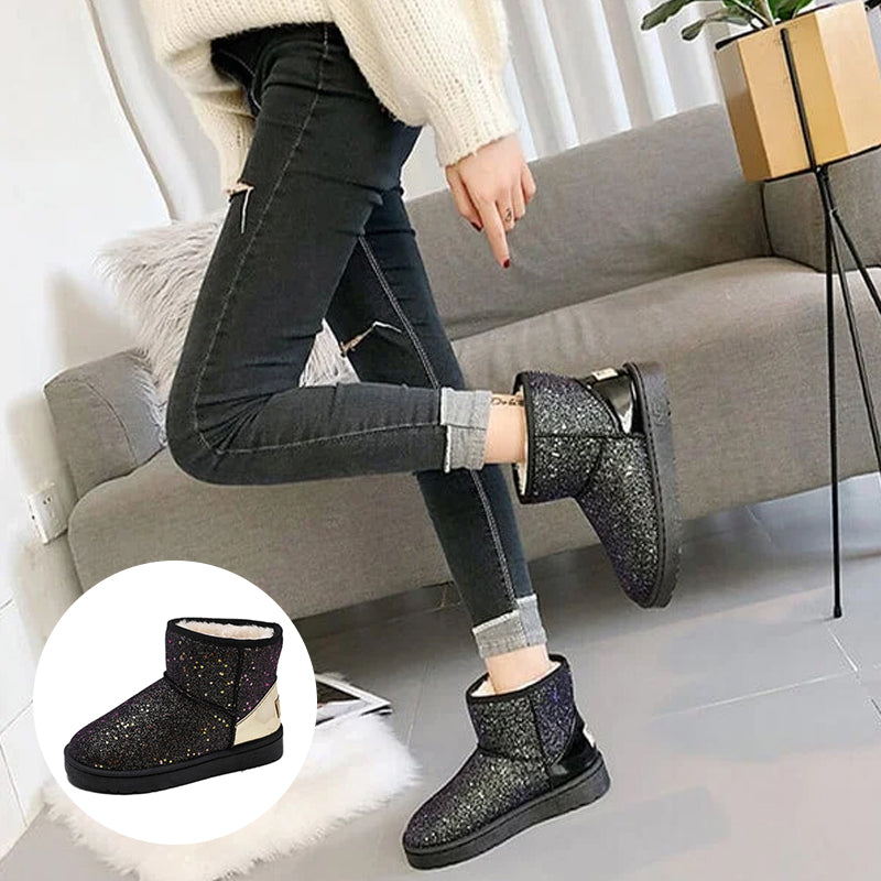 Pailletten-Schneestiefel für Damen