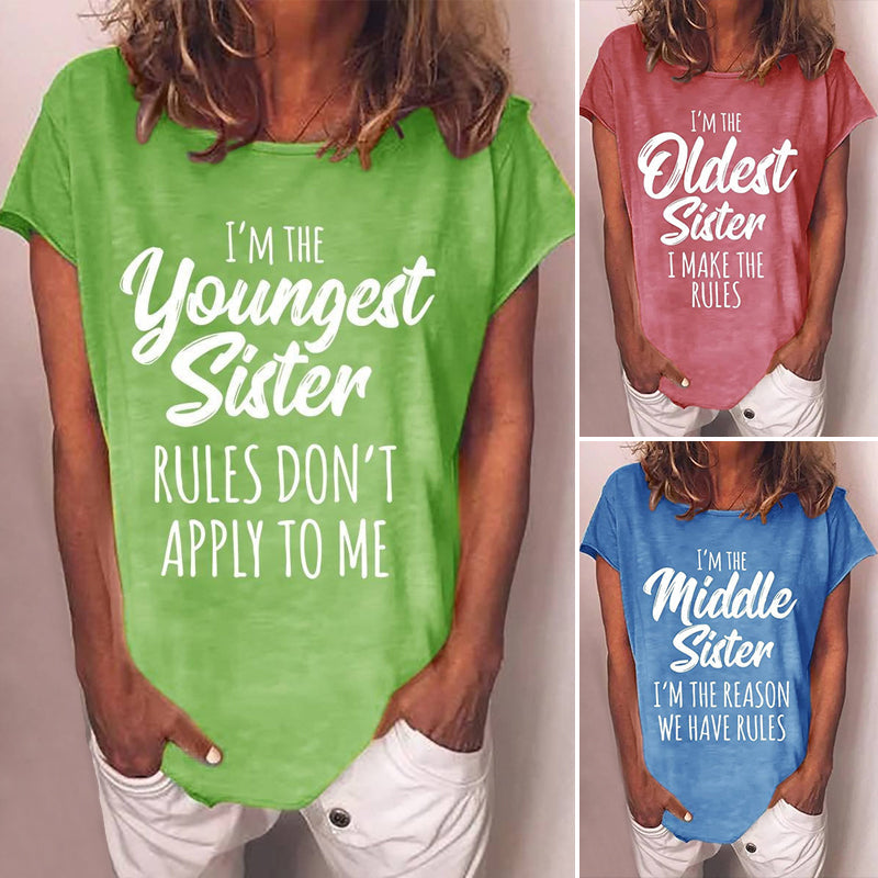 Damen T-Shirt mit Buchstabendruck