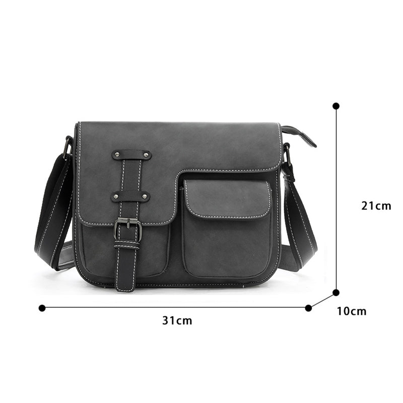Neue Umhängetasche aus Leder mit mehreren Taschen für Herren