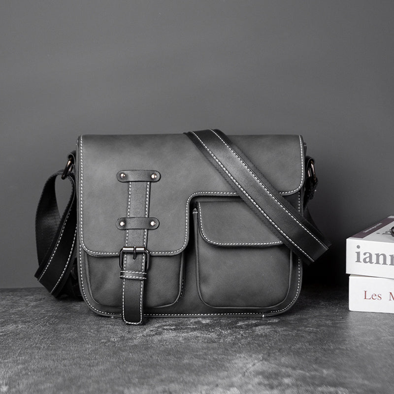 Neue Umhängetasche aus Leder mit mehreren Taschen für Herren