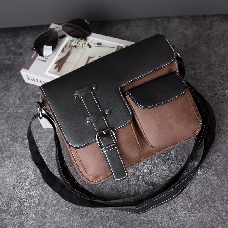 Neue Umhängetasche aus Leder mit mehreren Taschen für Herren