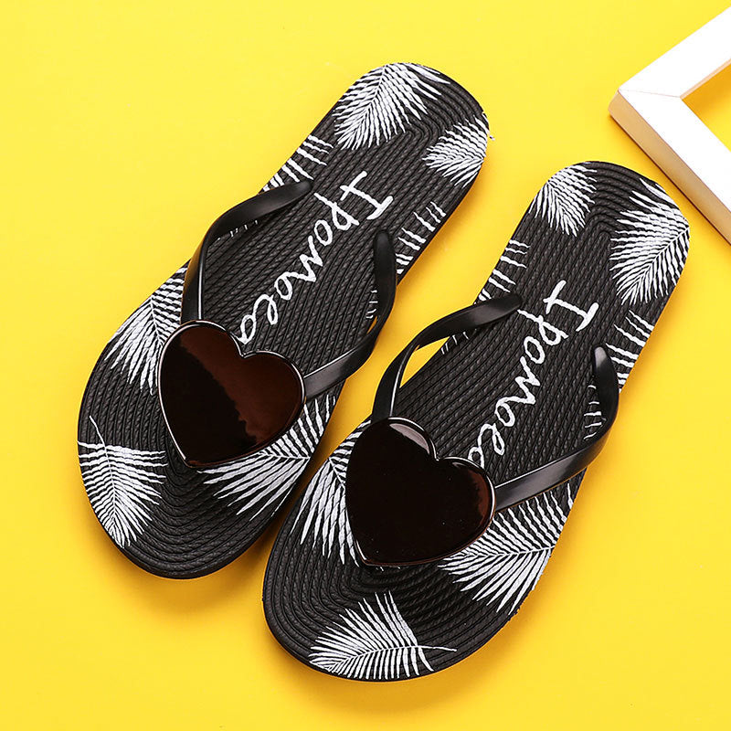 Stylische Sommer Strandsandalen mit Pfirsichherz für  Damen