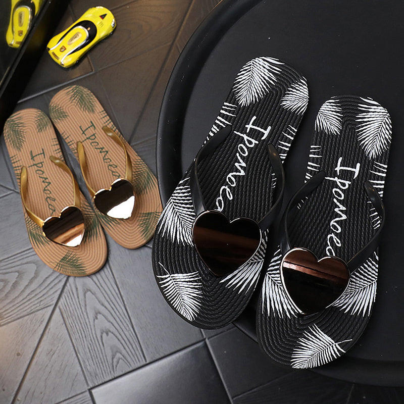 Stylische Sommer Strandsandalen mit Pfirsichherz für  Damen