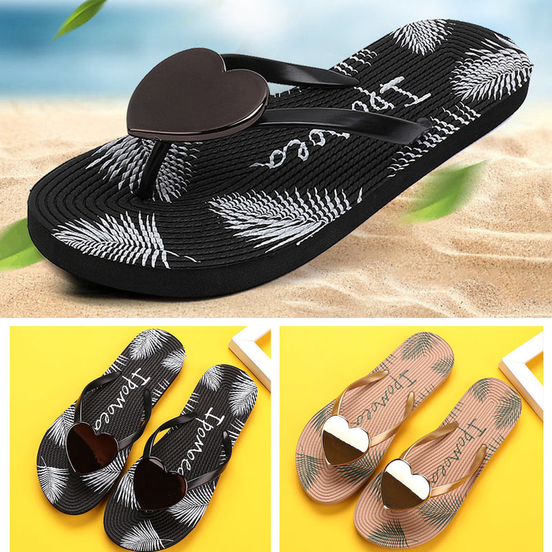 Stylische Sommer Strandsandalen mit Pfirsichherz für  Damen