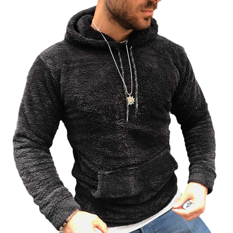 Doppelseitiges Samt-Kapuzensweatshirt