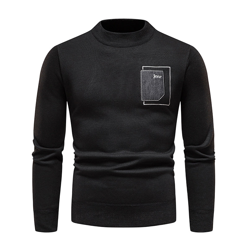 Modischer Lässiger Strickpullover mit Rundhalsausschnitt