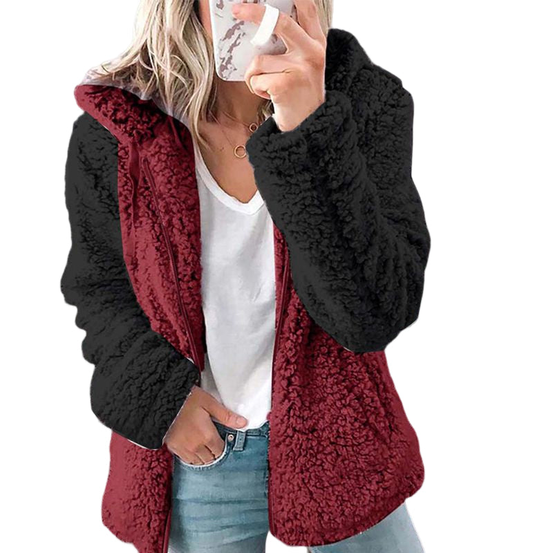 Warme Herbst-Winter-Kapuzenjacke