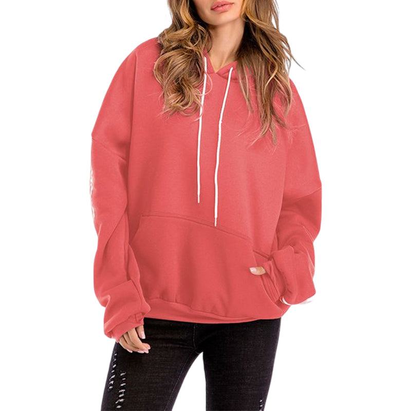 Einfarbiger Kapuzenpullover