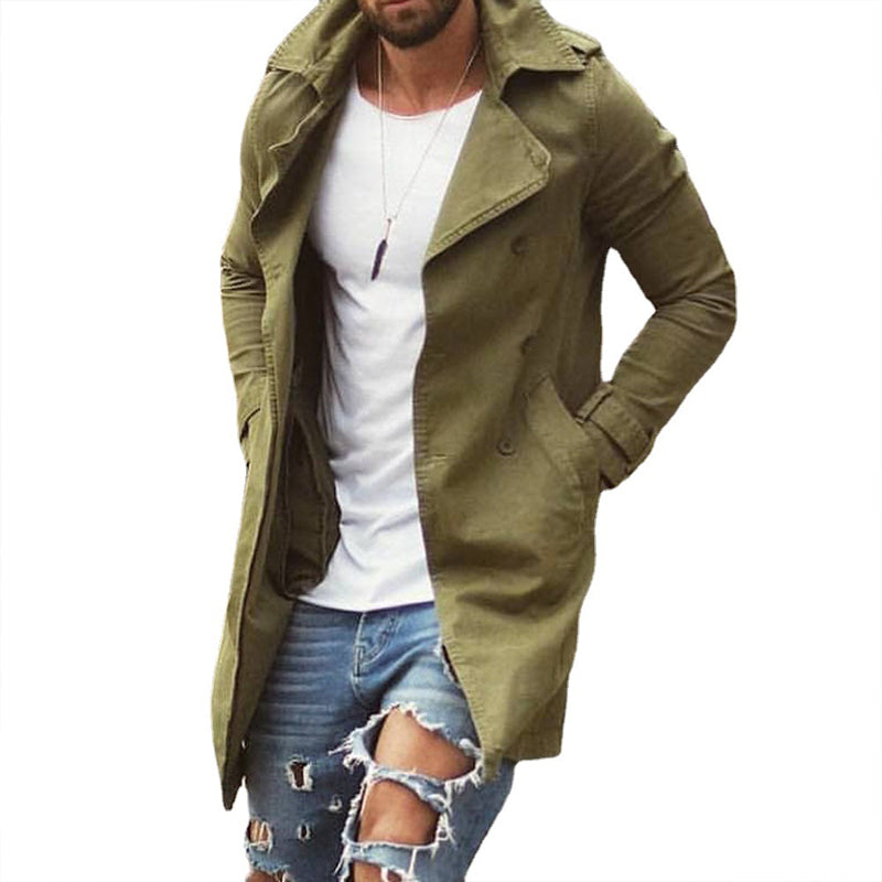 Schmal Geschnittene Mittellange Freizeitjacke für Herren