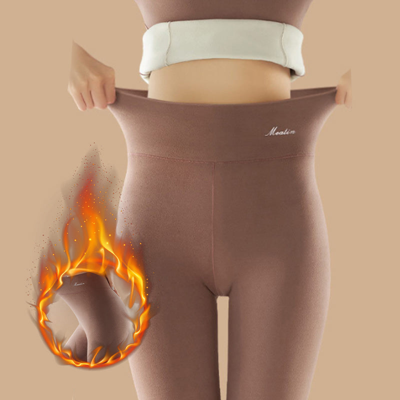 Thermohose mit beidseitiges Schleifenfleece und hoher Taille