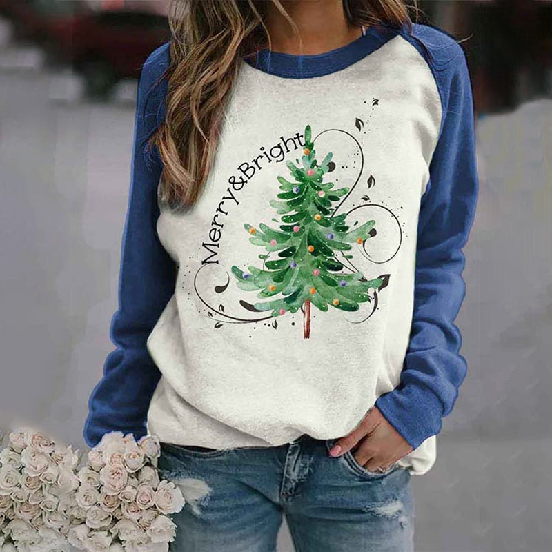 Color Block Christmas Tree Sweatshirt