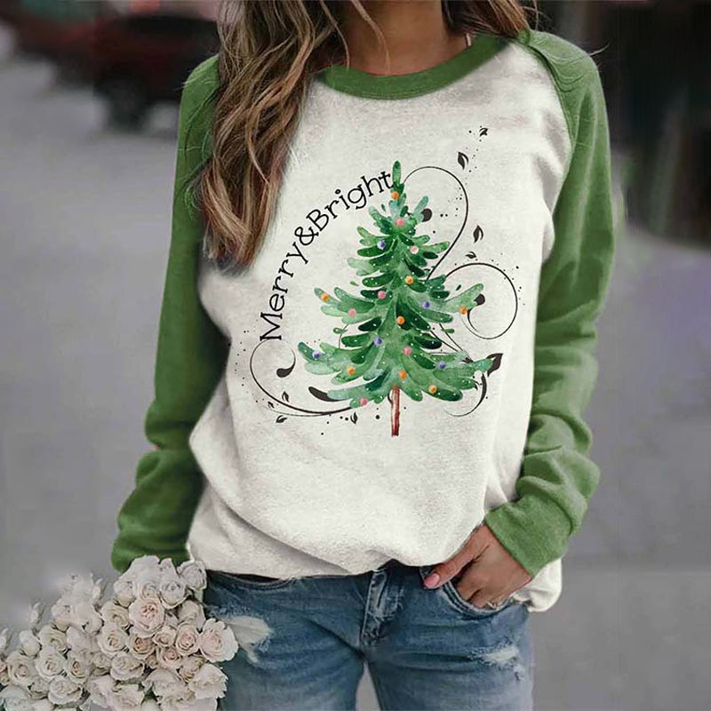 Color Block Christmas Tree Sweatshirt