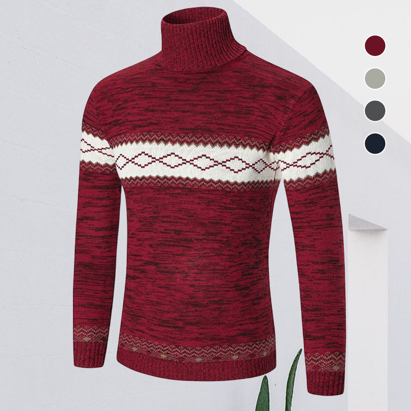 Modischer Einfacher Strickpullover mit Rautenmuster für Herren
