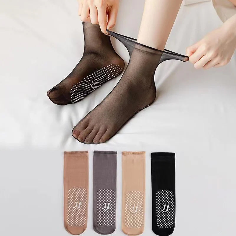 🌸Unsichtbare und rutschfeste Crystal Silk Socken🌸