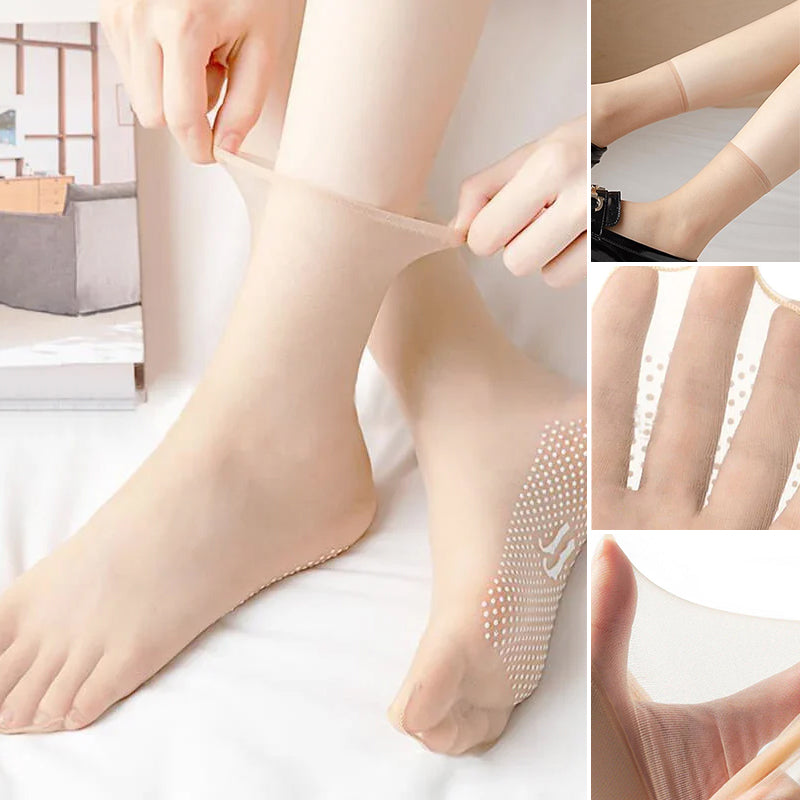 🌸Unsichtbare und rutschfeste Crystal Silk Socken🌸