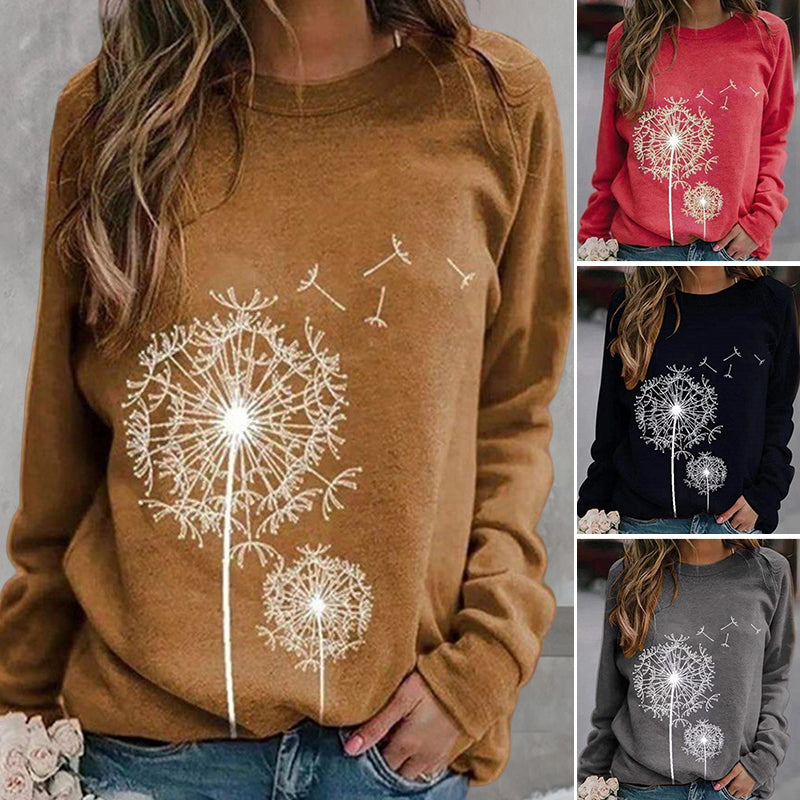 Sweatshirt mit Löwenzahn-Print