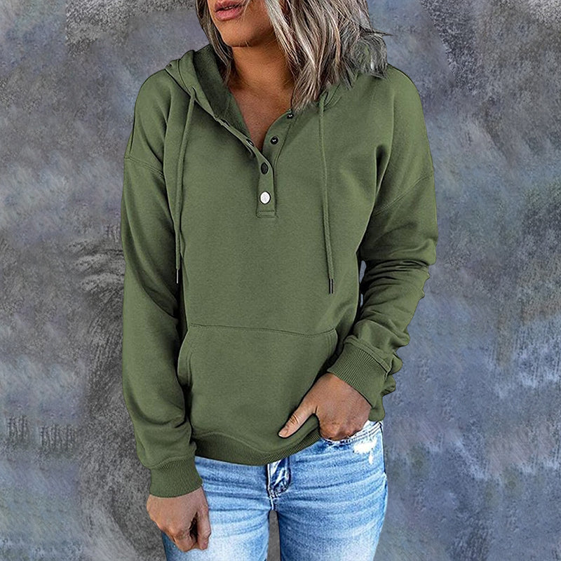 Long Sleeve Casual Drawstring Pocket Hoodie