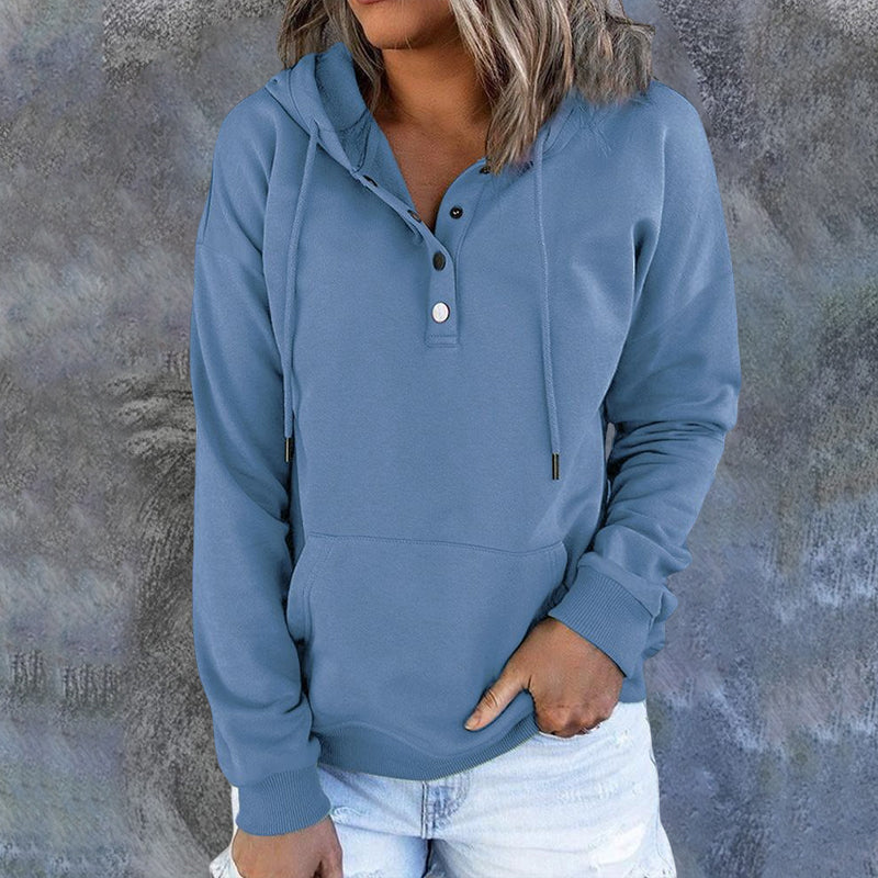 Long Sleeve Casual Drawstring Pocket Hoodie