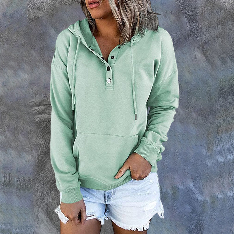 Long Sleeve Casual Drawstring Pocket Hoodie
