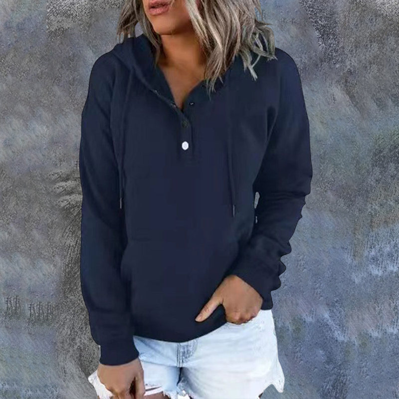 Long Sleeve Casual Drawstring Pocket Hoodie