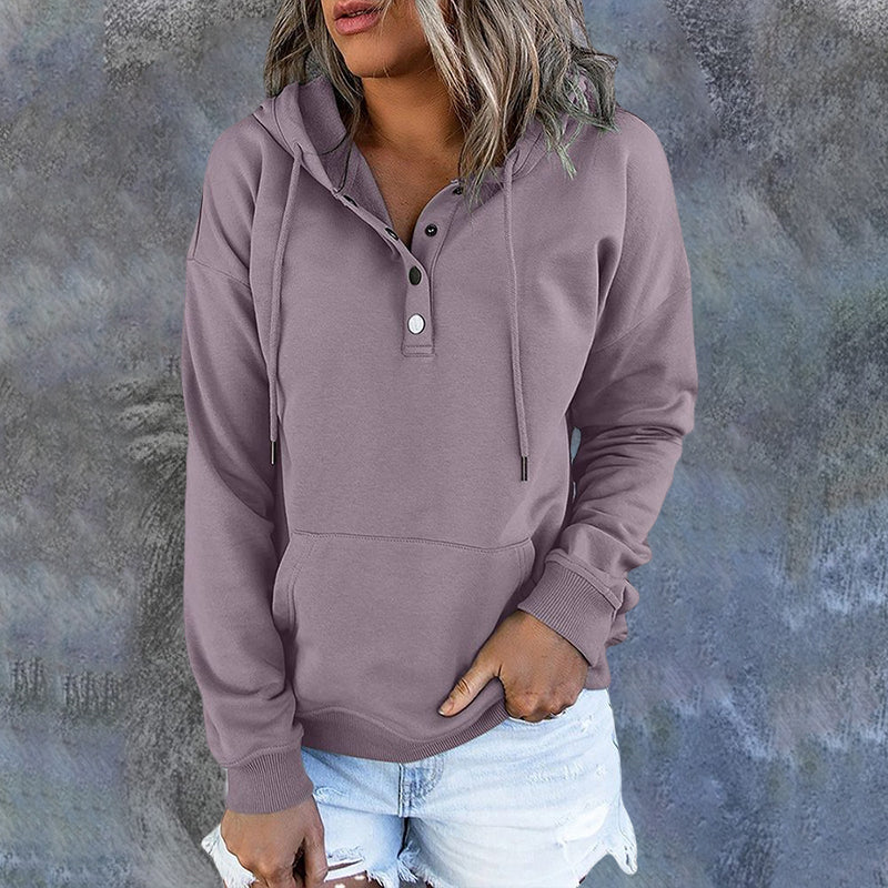 Long Sleeve Casual Drawstring Pocket Hoodie
