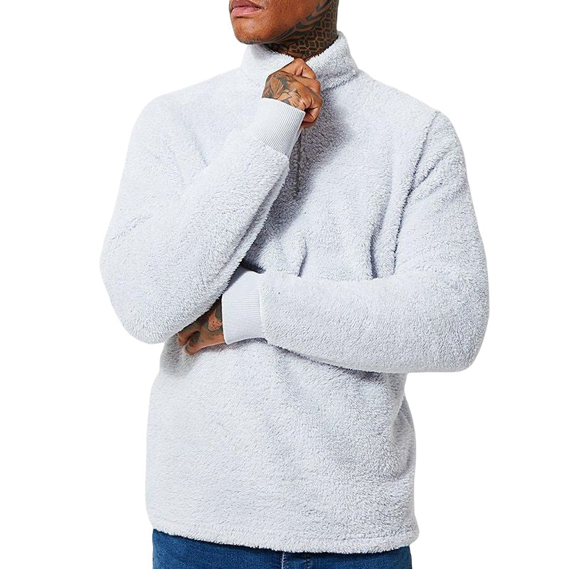 Langarm-Sweatshirt aus Plüsch für Herren