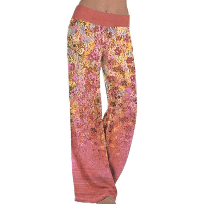 Lose bedruckte Yogahosen für Damen