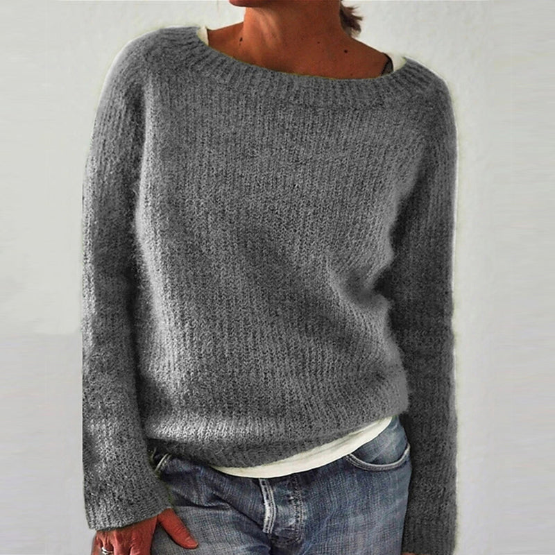 Solid Color Basic Knitted Sweater