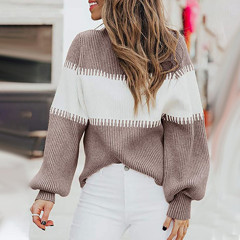 Turtleneck Contrast Sweater